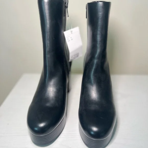 H&M black Platform Ankle Boots - Picture 8 of 9